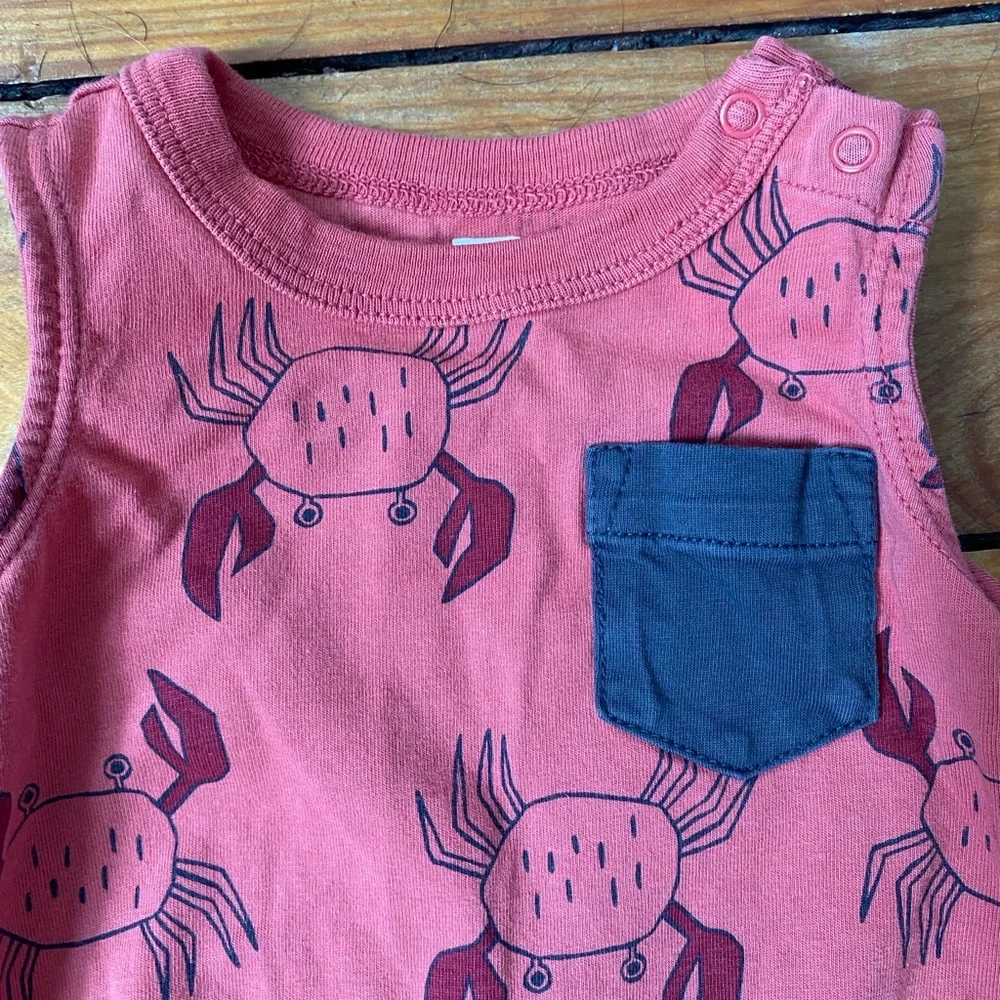 Tea Collection Sleeveless Romper 6-9 Months - Picture 2 of 3